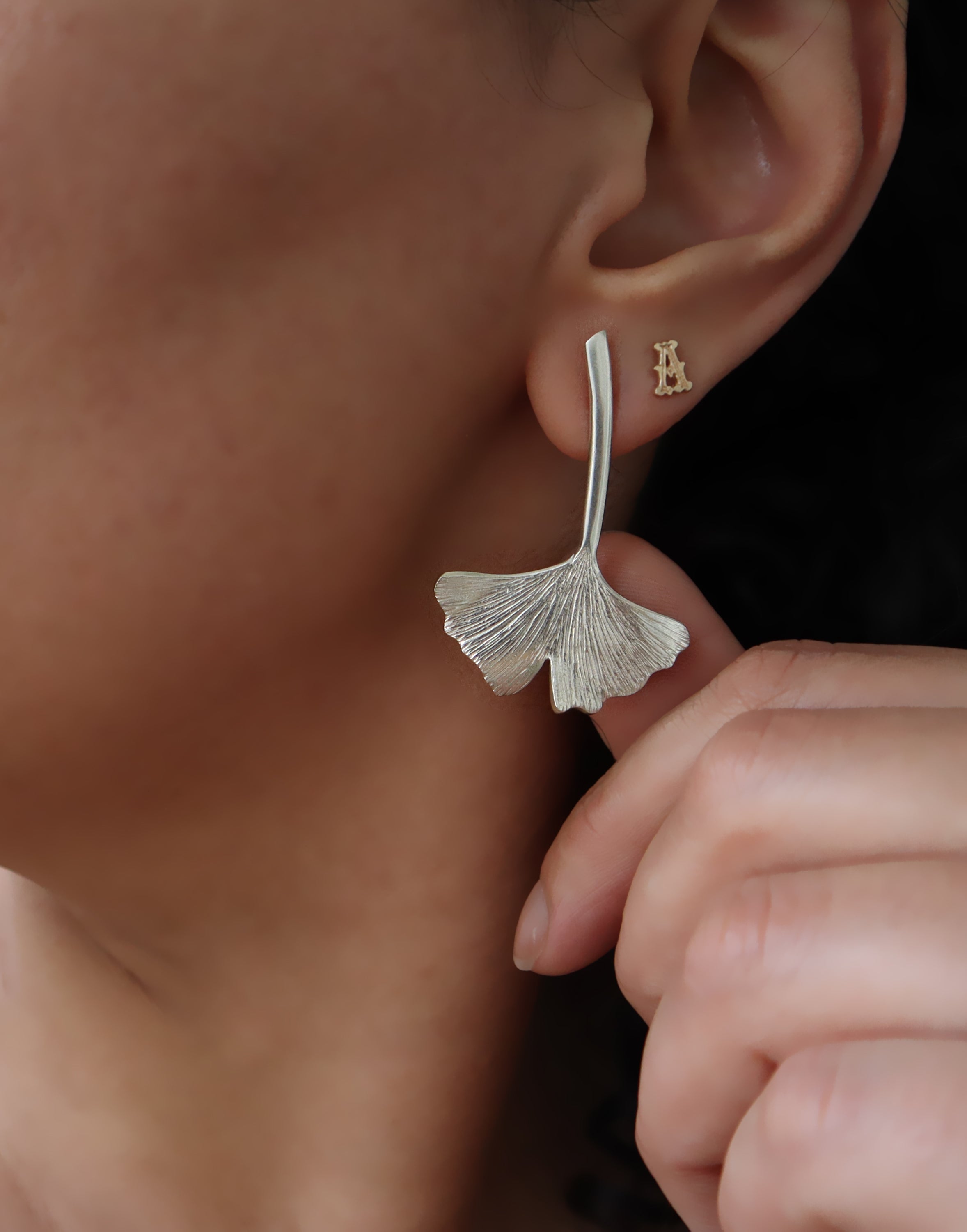 Ginkgo hot sale earrings gold