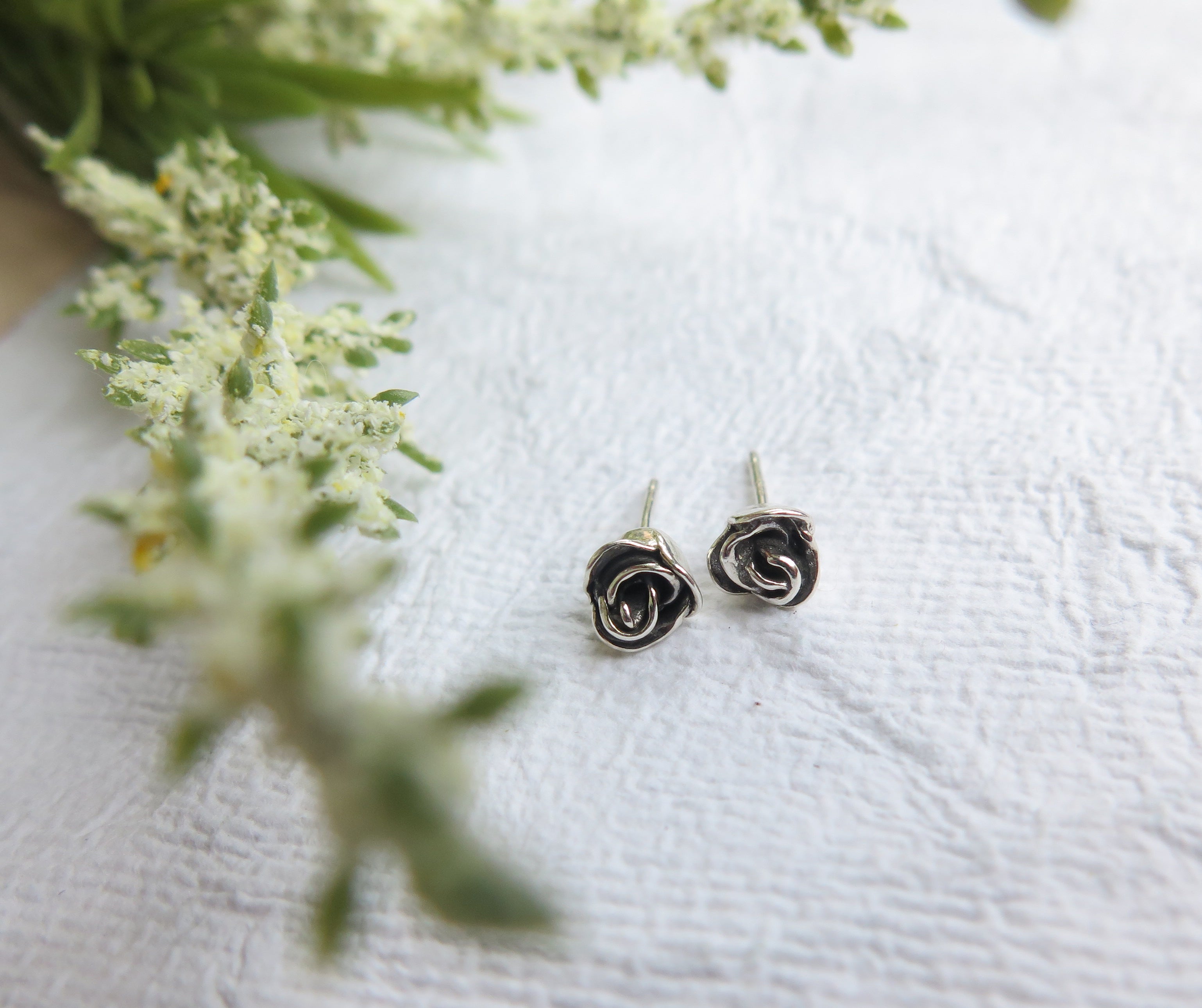 Jewelust Lovely Rose Stud Earrings - Nature Jewellery - Made in Canada