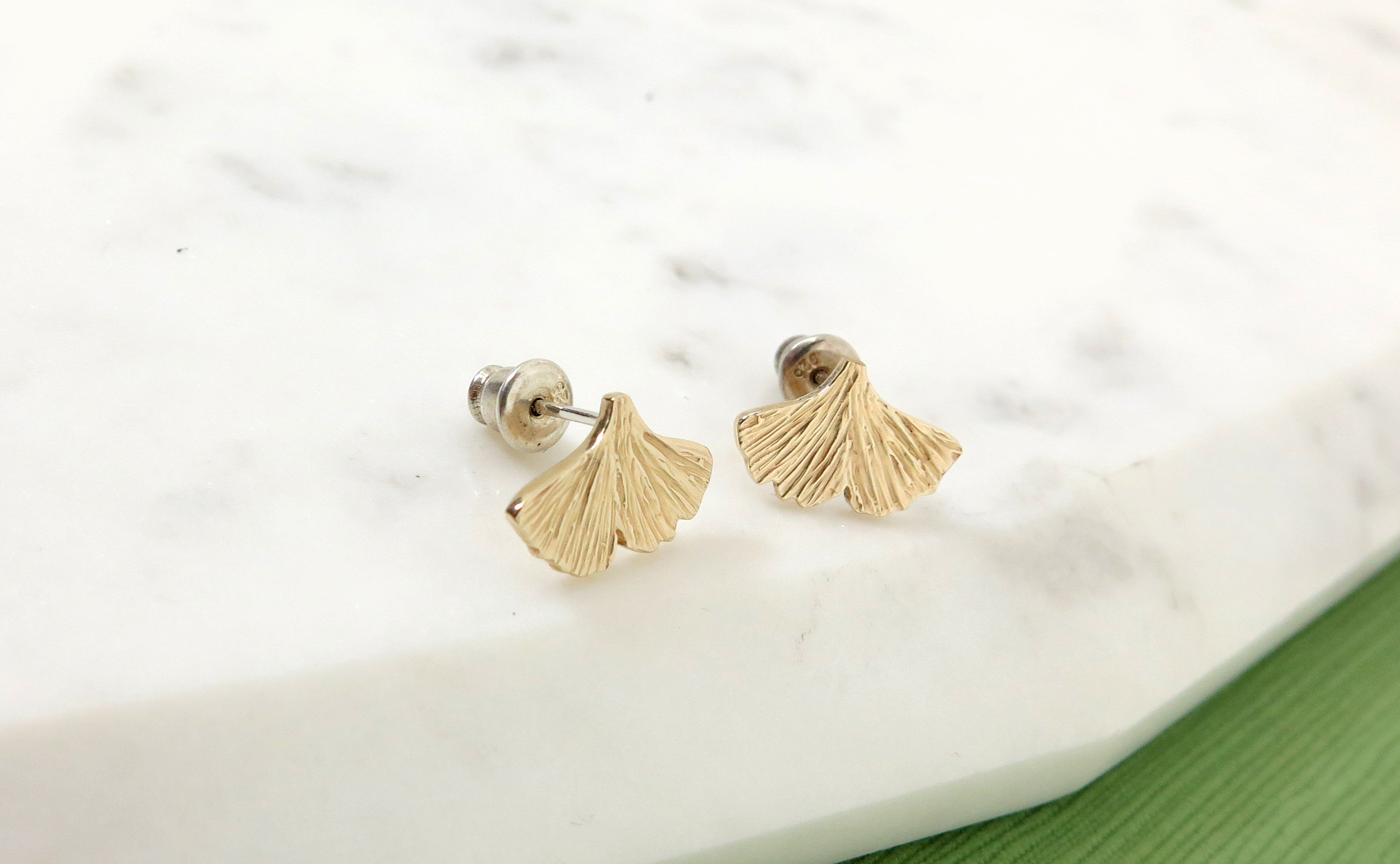 Ginkgo Stud Earrings - Small