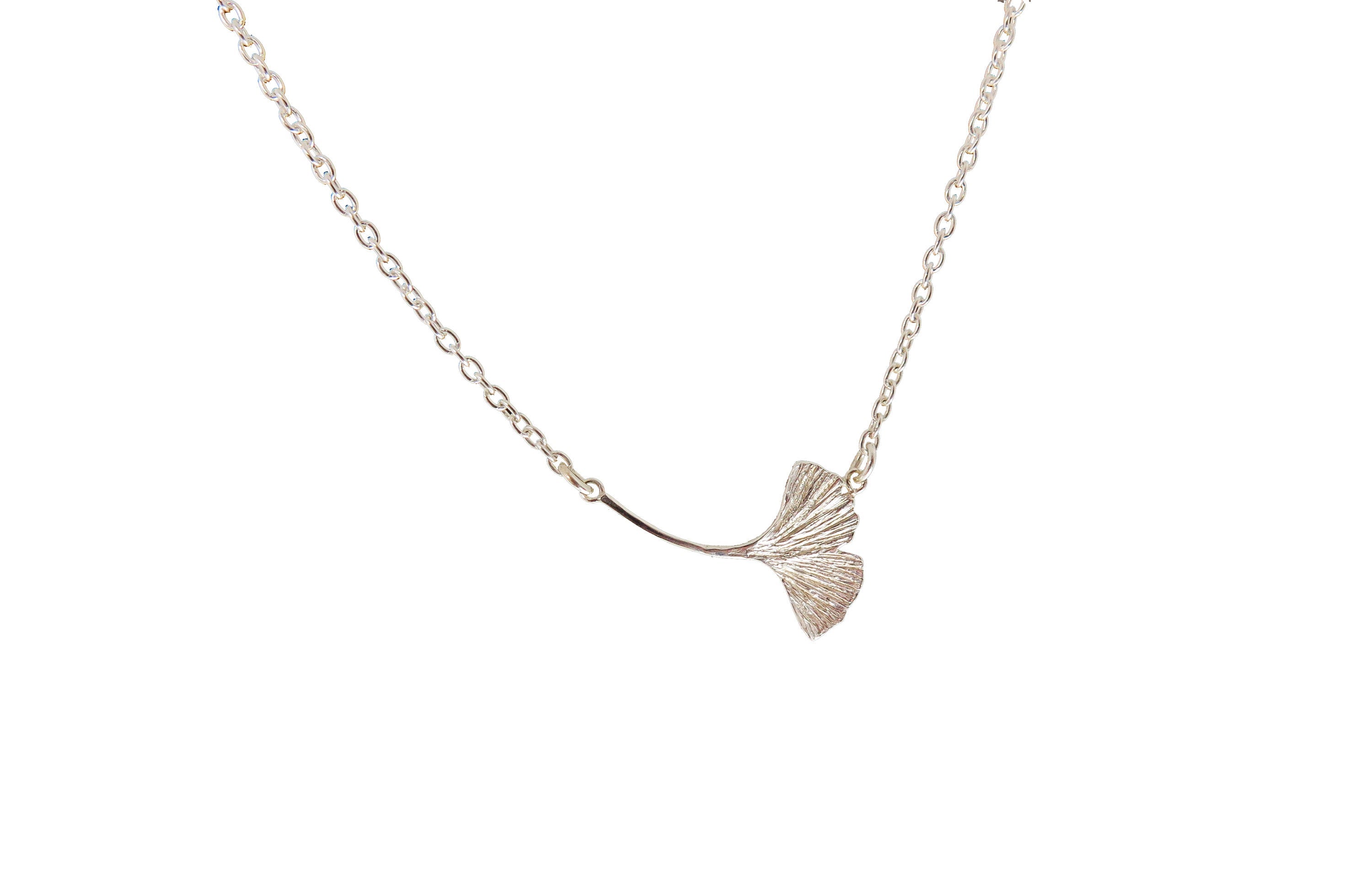 Single Ginkgo Leaf Necklace